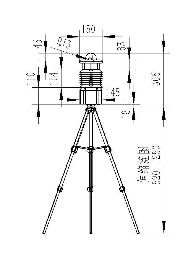便携式海洋气象仪尺寸图
